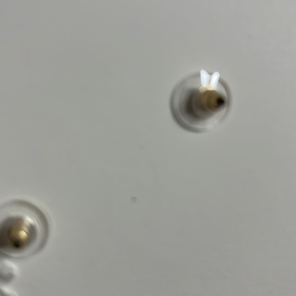 White Cowgirl Earrings Post Earrings.With faux Pearle & Rhinestone accents - Picture 8 of 11